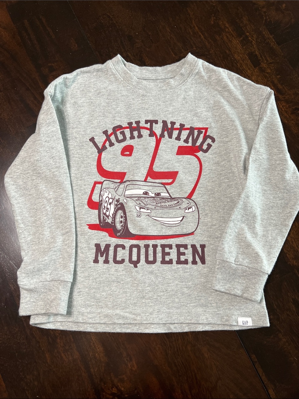 GAP Kids Gray and Red Lightning McQueen Long-Sleeve Tee